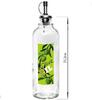 Бутылка д/масла 500мл с мет. дозатором, Olive Oil оливки на зеленом фоне стекло 02010-00829 (8)