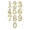 Номер дверной 0,45x28мм, цвет золото, от 0 до 9, пластик 639-072 (20)