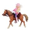 Кукла шарнирная в виде наездницы с лошадкой, ПВХ, РР, 23,3x10x23,5см ИГРОЛЕНД 294-118