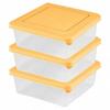 Комплект контейнеров для продуктов "Asti" квадратных 0,5л х 3шт.  1010/ПХ (18)