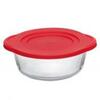 Посуда для СВЧ круглая 1,5 л c пластиковой крышкой 59123K