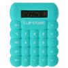 Калькулятор 8-разр. с мягким силиконовым корп, 7,4х9,7см, пластик, 4 цв ClipStudio 580-001 (12)